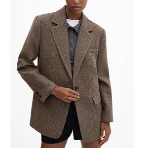 Mango Houndstooth Blazer Size XL